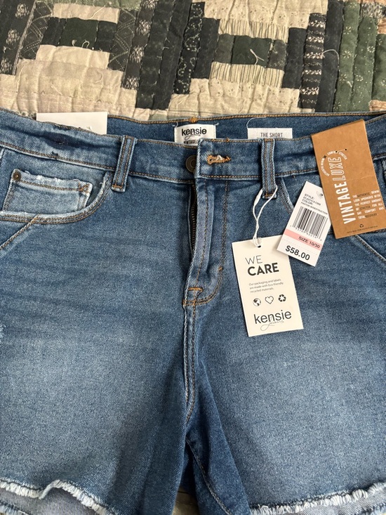 Kensie Pants - Kensie Blue Distressed Denim Cutoff Shorts Color: Paxton w/Destruction 10/30 NWT